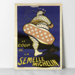 Michelin - Le coup de la semelle Michelin. Bibendum affiche, O'Galop 1912