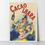Affiche Publicité Vintage Cacao Lhara... F. Mugnier. Distillateur à Dijon. Dzeco Algérie