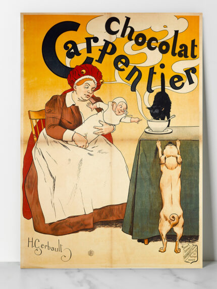 Affiche vintage Chocolat Carpentier – Henri Gerbault (1897) Algérie