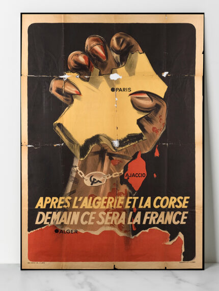 Affiche "Après l’Algérie et la Corse, demain ce sera la France" – Propagande 1944