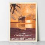 Visitez l'Extrême-Orient par les Messageries maritimes affiche, J. des Gachons 1931