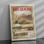 Affiche Lac Léman Suisse – Navigation CGN 1901 – Image 2