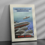 Affiche Air Algérie CGTA 1953 – Quadrimoteurs DC-4 – Image 2