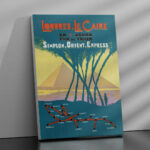 Affiche vintage Orient-Express – Londres Le Caire en 7 jours | Chemins de fer Dzeco Art