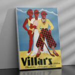 Affiche vintage Villars 1934 – Station de ski et tourisme suisse – Image 2