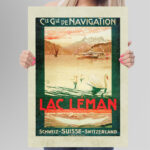 Affiche Lac Léman Suisse – Cie Gle de Navigation – Image 3