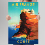 Affiche Vintage Air France - Corse 1949 – Image 3