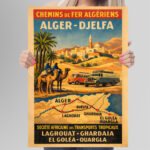 Vintage - Chemins de fer Algériens- Alger Djelfa - Laghouat Ghardaia El Golea Ouargla Dzeco Art