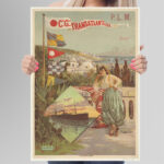 Affiche P.L.M. Cie Gle Transatlantique Alger – Hugo d’Alési – Image 3