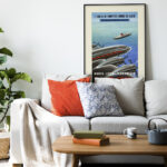 Affiche Air Algérie CGTA 1953 – Quadrimoteurs DC-4 – Image 4