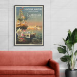 Affiche Ligue maritime française – Exposition Bordeaux 1907 – Image 5