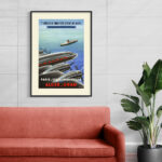 Affiche Air Algérie CGTA 1953 – Quadrimoteurs DC-4 – Image 5