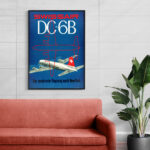 Affiche Swissair DC-6B 1952 – New York Das modernste Flugzeug – Image 5