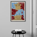 Affiche Air Algérie CGTA – Réseau des lignes régulières vintage – Image 5