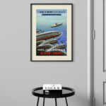 Affiche Air Algérie CGTA 1953 – Quadrimoteurs DC-4 – Image 6