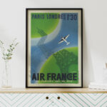 Affiche Air France Paris Londres 1h30 – Le confort qui va vite 1936 – Image 6
