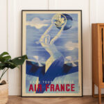 Affiche Air France – Dans tous les ciels – Roger de Valerio – Image 3