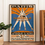 Affiche Vintage Paris – Marseille – Afrique du Nord 1930 | PLM – Image 6
