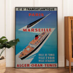 Affiche vintage style rétro Algérie - Dzeco Art