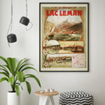 Affiche Lac Léman Suisse – Navigation CGN 1901 – Image 7
