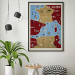 Affiche Air Algérie CGTA – Réseau des lignes régulières vintage – Image 6