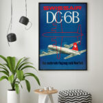 Affiche Swissair DC-6B 1952 – New York Das modernste Flugzeug – Image 8