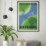 Affiche Air France Paris Londres 1h30 – Le confort qui va vite 1936 – Image 8