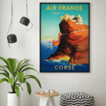 Affiche Vintage Air France - Corse 1949 – Image 7