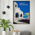 Affiche Vintage Air France - Grèce 1950 – Image 7
