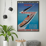 Affiche vintage style rétro Algérie - Dzeco Art