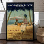 Affiche vintage Algérie collection Dzeco Art