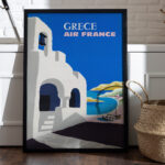 Affiche Vintage Air France - Grèce 1950 – Image 8