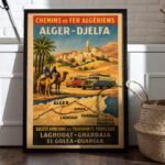 Vintage - Chemins de fer Algériens- Alger Djelfa - Laghouat Ghardaia El Golea Ouargla Dzeco Art