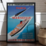 Affiche vintage style rétro Algérie - Dzeco Art