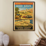 Vintage - Chemins de fer Algériens- Alger Djelfa - Laghouat Ghardaia El Golea Ouargla Dzeco Art