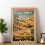 Vintage - Chemins de fer Algériens- Alger Djelfa - Laghouat Ghardaia El Golea Ouargla Dzeco Art