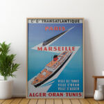 Affiche vintage style rétro Algérie - Dzeco Art