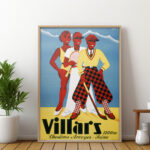 Affiche vintage Villars 1934 – Station de ski et tourisme suisse – Image 7