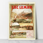 Affiche Vintage Dzeco Cie. Gle. de navigation sur le Lac Léman, Schweiz by Anton Reckziegel en 1901