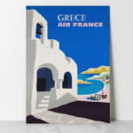 Affiche Vintage Air France Grèce DzecoArt
