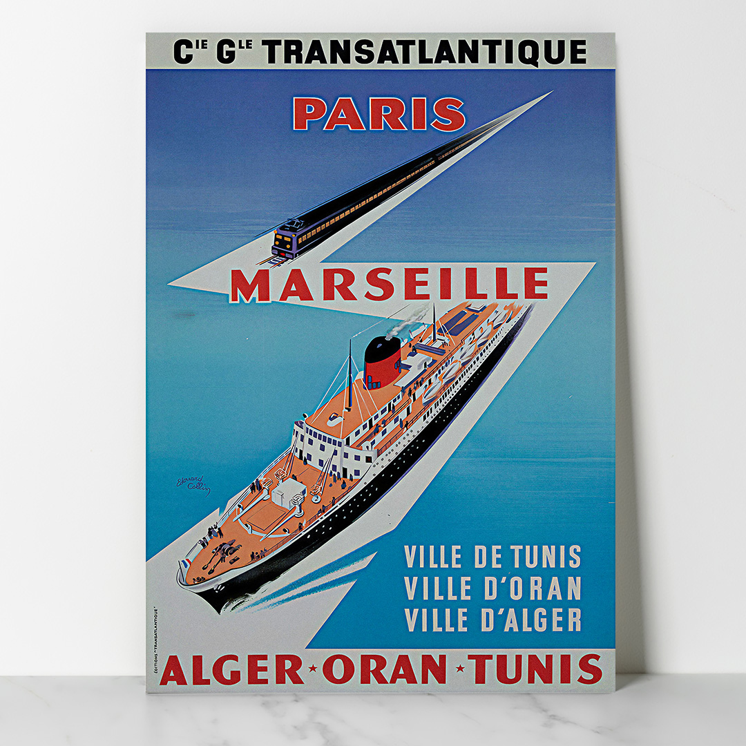Main Vintage - Maritime - CG Transatlantique - Paris Marseille - Alger Oran Tunis Vintage - Maritime - CG Transatlantique - Paris Marseille - Alger Oran Tunis DzecoArt