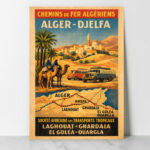 Vintage - Chemins de fer Algériens- Alger Djelfa - Laghouat Ghardaia El Golea Ouargla Dzeco Art