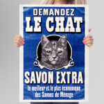 Affiche Vintage Savon le Chat - Marseille 1895 | Dzeco Art – Image 3
