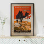 Affiche vintage Algérie – Chemins de fer via Port-Vendres – Image 5
