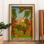 Affiche vintage Ghardaïa – L’Algérie via Marseille | PLM Dzeco Art – Image 3