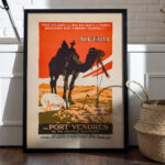 Affiche vintage Algérie – Chemins de fer via Port-Vendres – Image 9
