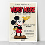 Affiche Vintage Mickey Mouse Dzeco Art Algérie
