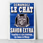 Pub Vintage - Demandez le Chat, savon extra 1895 - Marseille - Dzeco Art