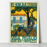 Affiche Vintage El-Kalaa sur Tlemcen - Villa Rivaud | Dzeco.art