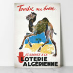 Affiche Vintage Loterie Algérienne Touchez ma Bosse Jacques Blein Dzeco Art